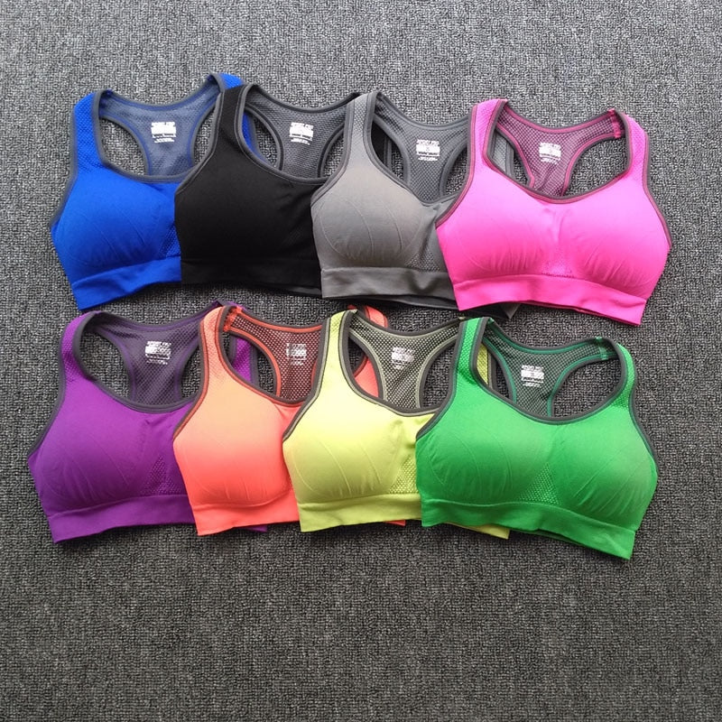 HOT Professional women sports bras GYM lady running fitness exercise quick-drying underwear training dancing Shockproof vest