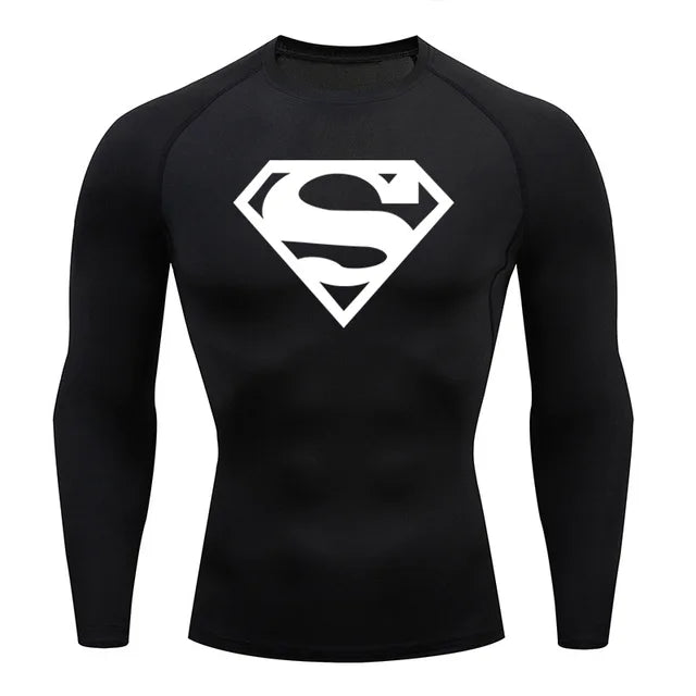 Men's Clothing Winter First Layer Long-sleeved Shirt Gym Running T-shirt Top Sports Thermal Underwear Top Warm Sweat Shirt