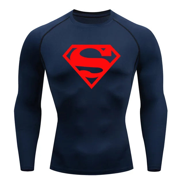 Men's Clothing Winter First Layer Long-sleeved Shirt Gym Running T-shirt Top Sports Thermal Underwear Top Warm Sweat Shirt
