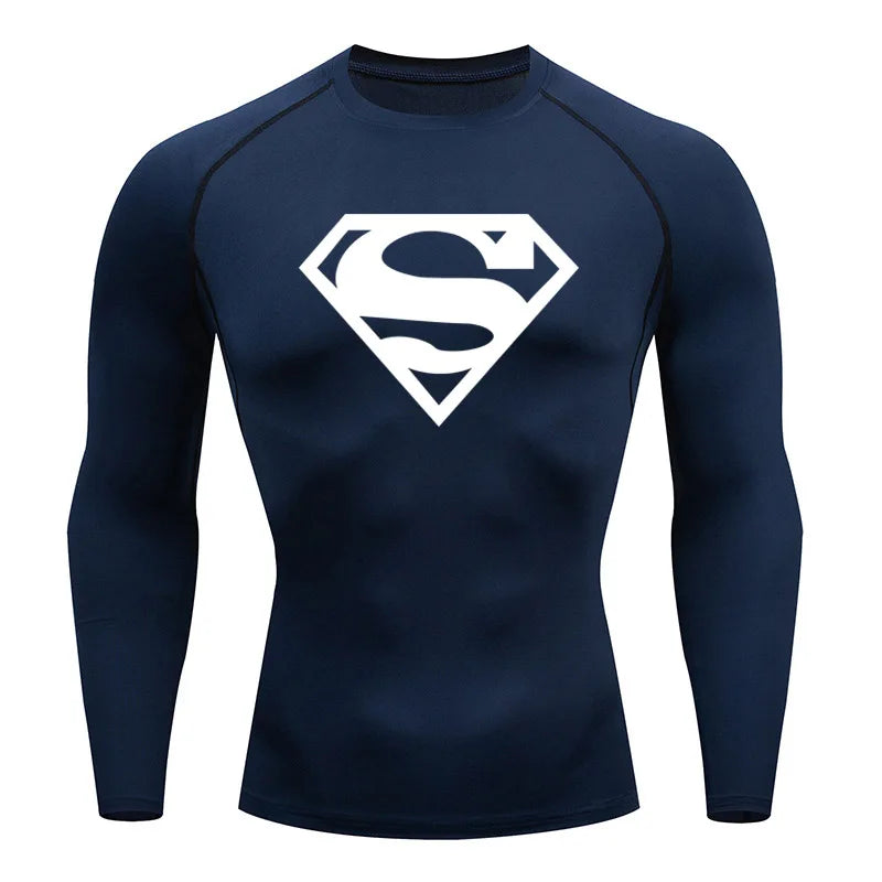 Men's Clothing Winter First Layer Long-sleeved Shirt Gym Running T-shirt Top Sports Thermal Underwear Top Warm Sweat Shirt