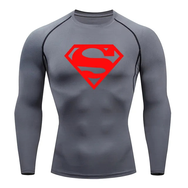 Men's Clothing Winter First Layer Long-sleeved Shirt Gym Running T-shirt Top Sports Thermal Underwear Top Warm Sweat Shirt