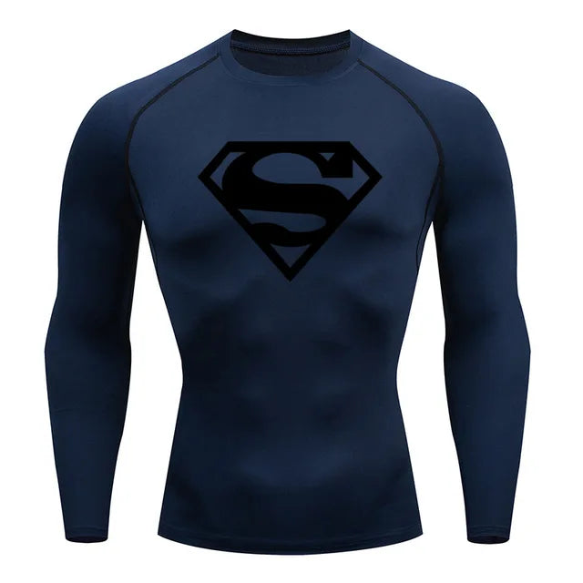 Men's Clothing Winter First Layer Long-sleeved Shirt Gym Running T-shirt Top Sports Thermal Underwear Top Warm Sweat Shirt