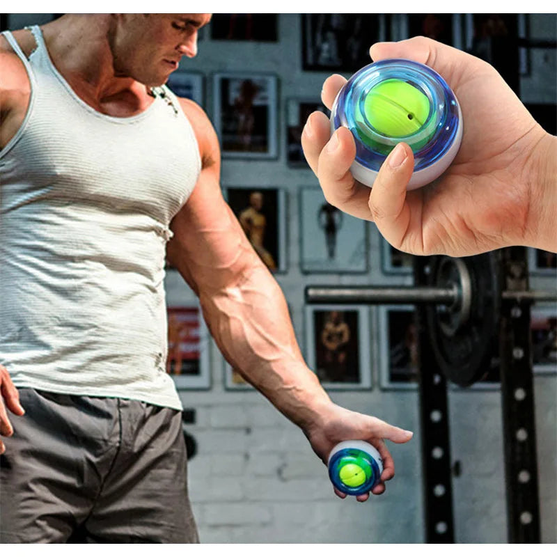 LED Wrist Ball Trainer Gyroscope Strengthener Gyro Power Ball Arm Exerciser Exercise Machine Gym powerball Fitness Equipment