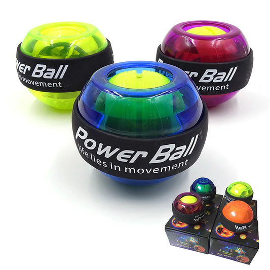 LED Wrist Ball Trainer Gyroscope Strengthener Gyro Power Ball Arm Exerciser Exercise Machine Gym powerball Fitness Equipment